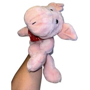 Vintage Old Macdonald's Farm Oinking Singing Pig Puppet Plush WORKS Talks Sings